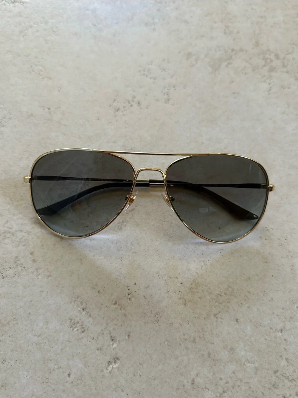 Aviator Sunglasses Sunglass Hut Gold Frame, Grey Gradient Lenses, Unisex